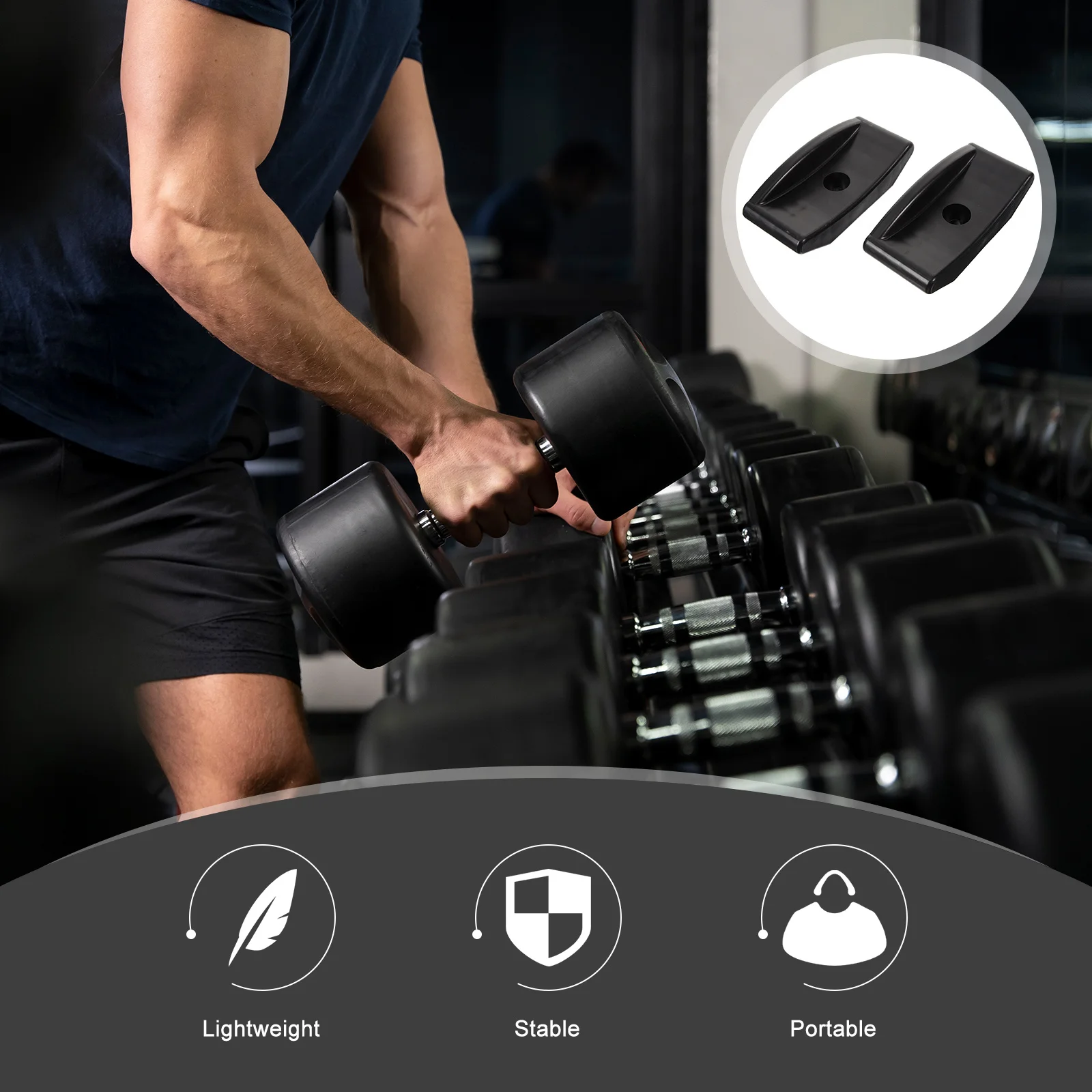 

6 Pcs Dumbbell Rack Gym Racks Dumbbells Display Stand Holder Fitness Equipment Pp Bracket