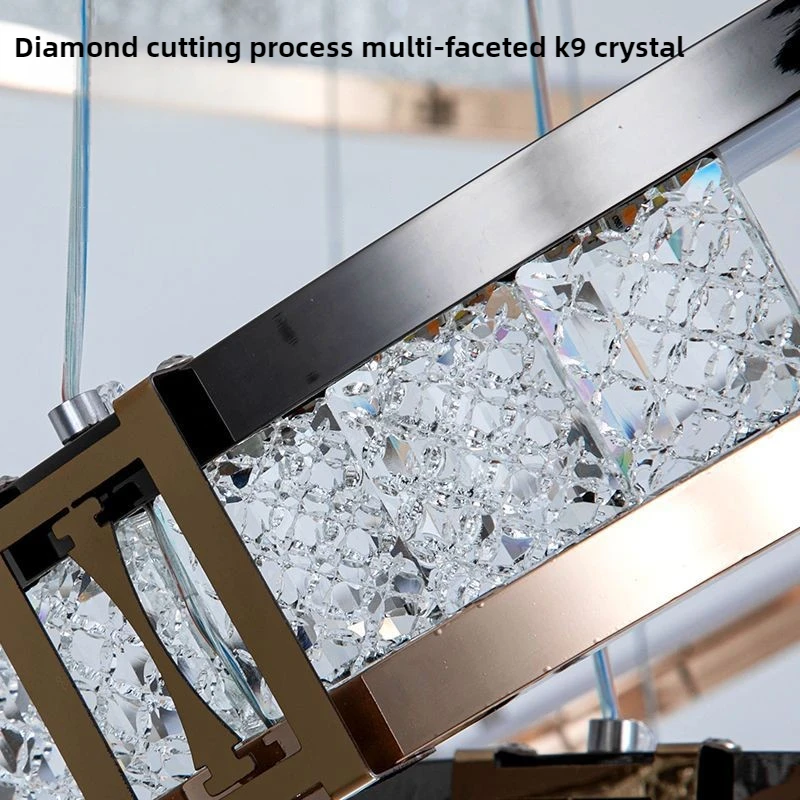 Modern LED Circular aluminum material Ceiling Chandeliers Living Dining Room Pendant Lamp Home Decor Hanging Light Fixtures