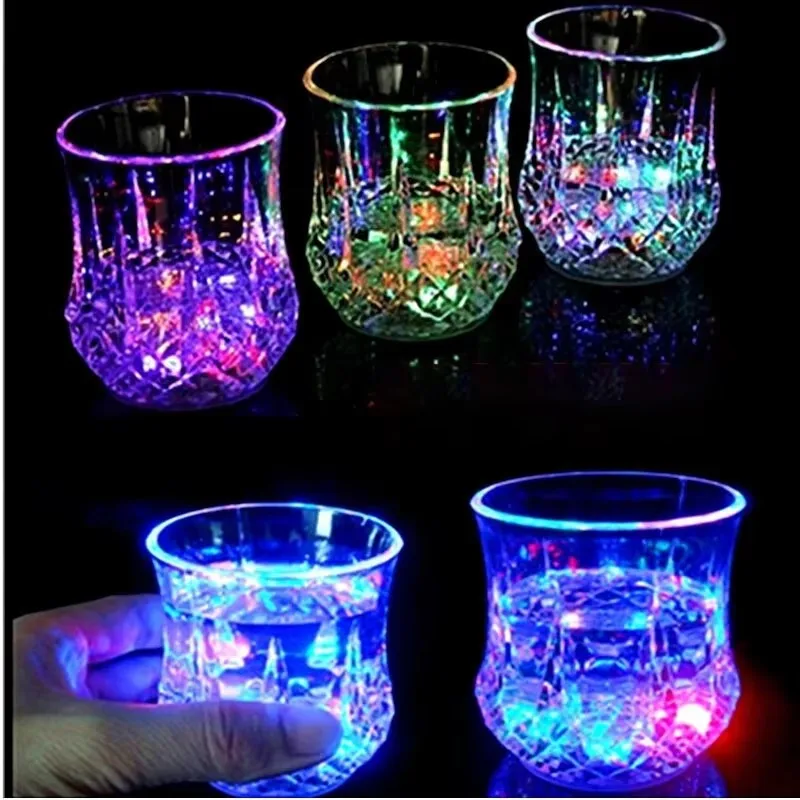 Mini Colorful Glowing Cup Plastic Drink Cup LED Pineapple Cup KTV Bar Color Changing Beer Cup Party Decor