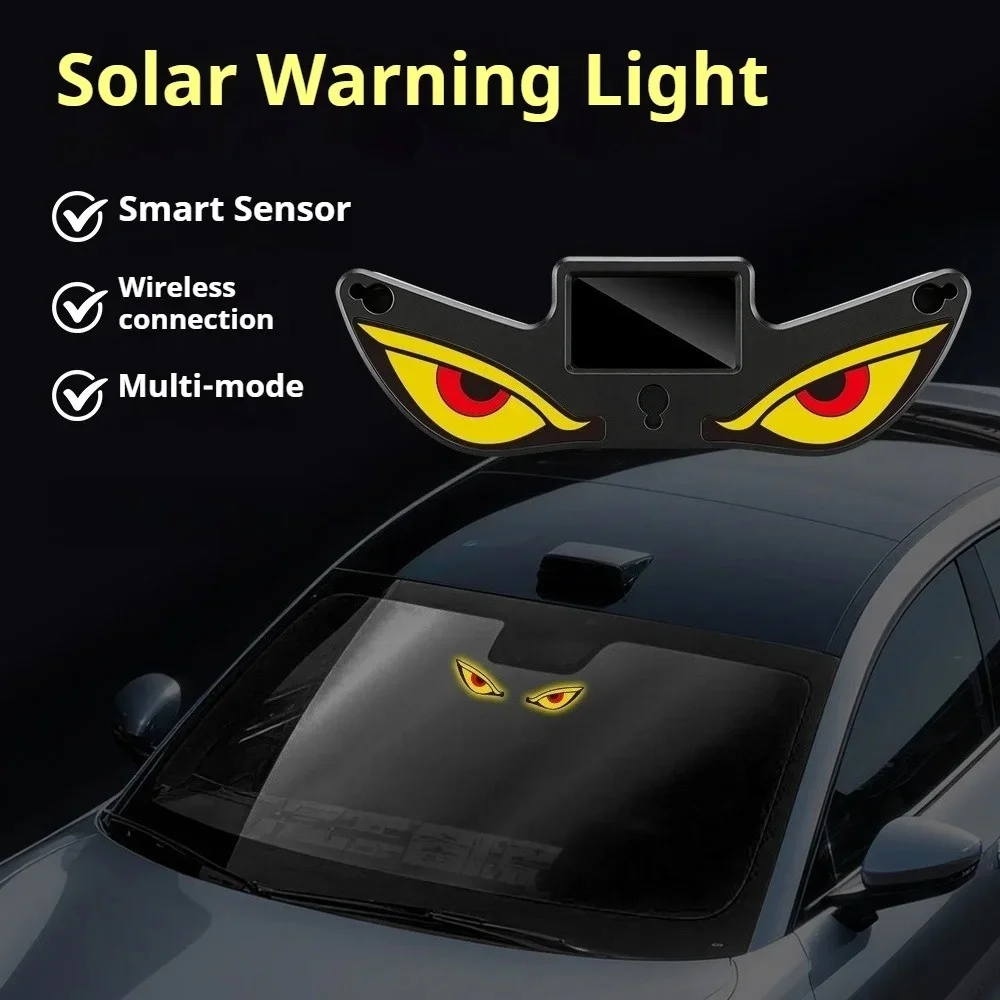 Solar Powered Car Neon Light For Hyptec GT HT SSR HL A800 S600 Wireless Cool DEMON EYE Led Suction Cup Atmosphere Breathing Lamp