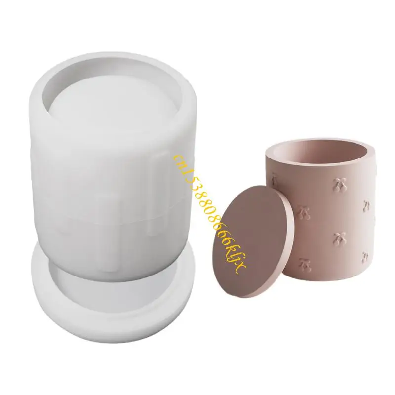 

Round Container Silicone Mould With Lid for Resin Craft Jewelry Storage Vintage Designs 066C