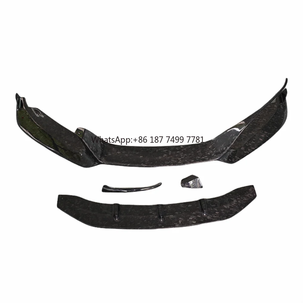 

True Carbon Fiber Forged Front Bumper Lip Front Spoiler Body Kit for . I8 EB Style