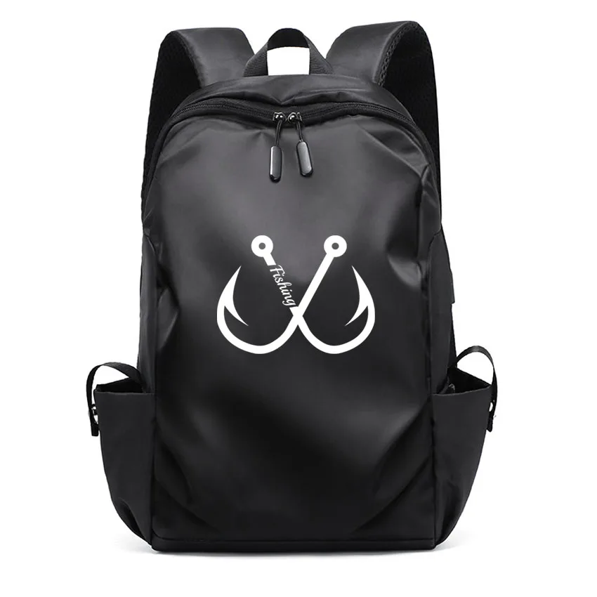 

Funny Fishing Lover printed Backpack Lady Waterproof Women Man College Laptop School Bags Cute Girl Travel Cool Rucksack