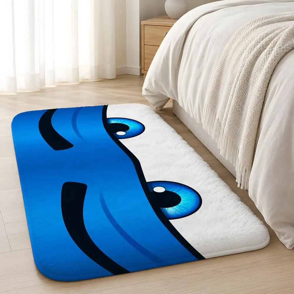 Fatigue Eye Floor Mat Flannel Rug Non-Slip Absorbent Soft Washable Floor Mat For Entryway Hallway Bathroom Kitchen Decor