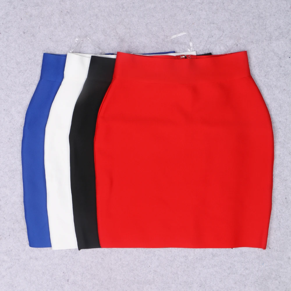 

4 Color Fashion's Sexy Woman Package Hips Rayon Bandage Overskirt Simple Graceful Office Lady High Street Wear