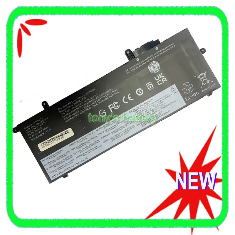 New L17C6P71 L17L6P71 L17M6P71 Laptop Battery For Lenovo ThinkPad X280 SB10K97619 01AV470 01AV471 01AV472 11.4V 48Wh