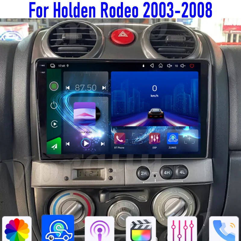 

GPS 9" For Holden Rodeo 2003-2008 Car Radio Carplay Android 15 Auto Head Unit Wireless Navigation Intelligent System 4-64GB WIFI