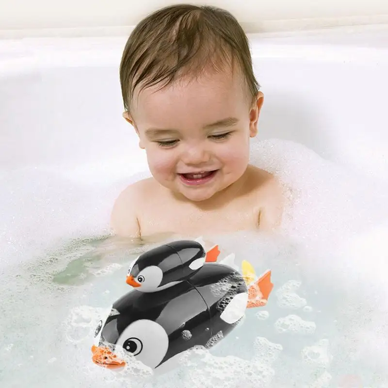 Penguin Bathtub Toys Bath Toys Baby With Electric Diving Wind Up Penguin Bathtub Toys Toddlers Swimming Floating Playing Set In