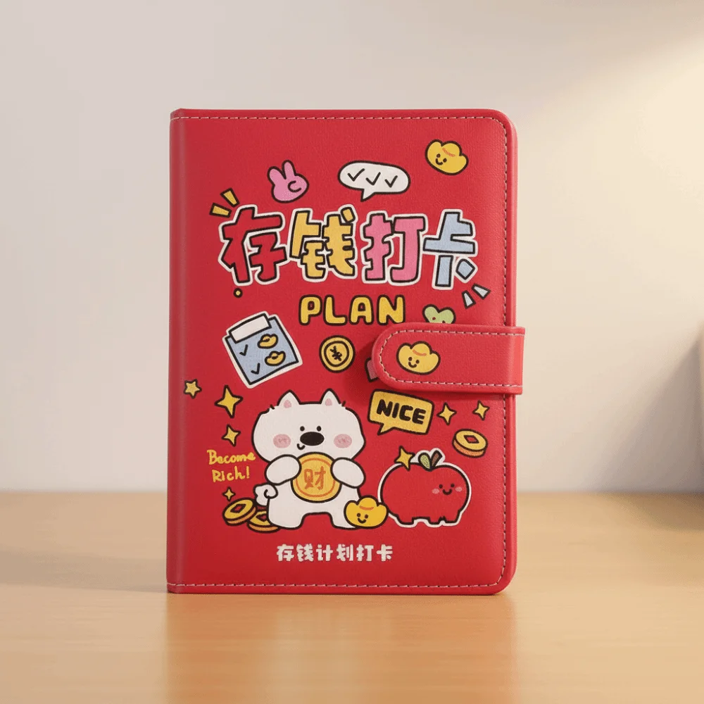 محفظة قابلة للفصل تخزين توفير المال الموثق بولي Leather الجلود المغلفات النقدية مخطط منظم كتيب 50 ورقة دفتر الحساب الأسرة #5