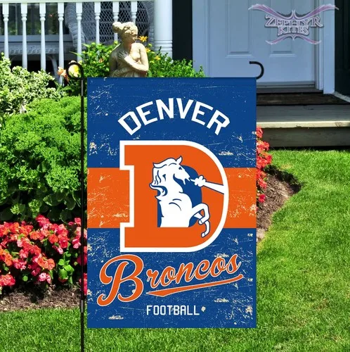 Vintage Denver Broncos garden flag 12