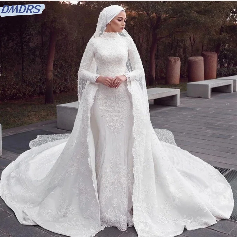 

Luxurious Appliquéd Bride Gown 2024 Elegant Long Sleeve Wedding Dress For Women Graceful Bride Dresses Vestidos De Novia