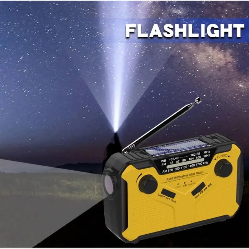 Multifunction Radio Hand Crank Solar USB FM/ AM Weather Radios Emergency Flashlight Power Bank Very Quality High Volume Radio