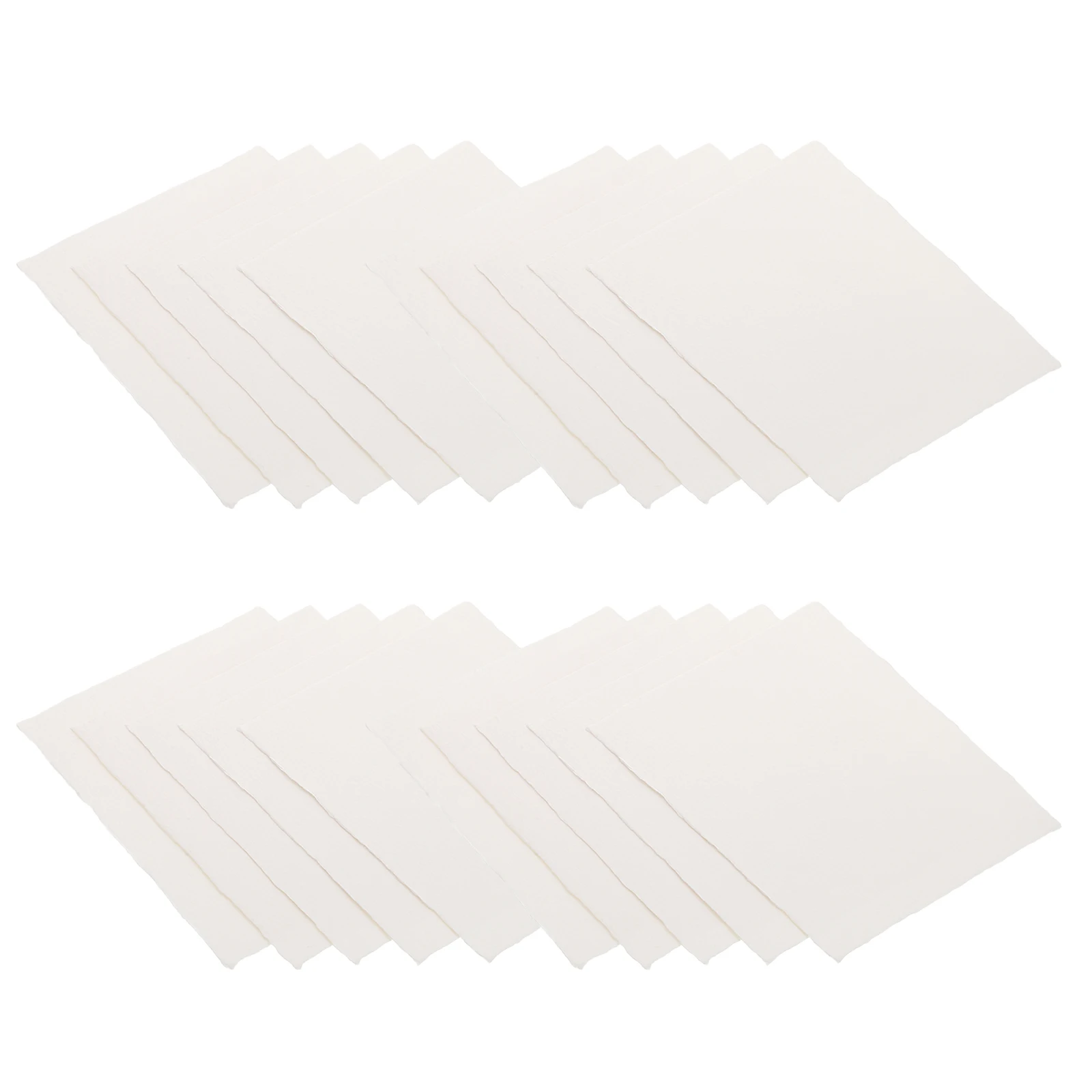 

20 Sheets Deckled Edge Watercolor Craft Loose Leaf Professional Textured Art Supplies Thick Medium Rough Blank