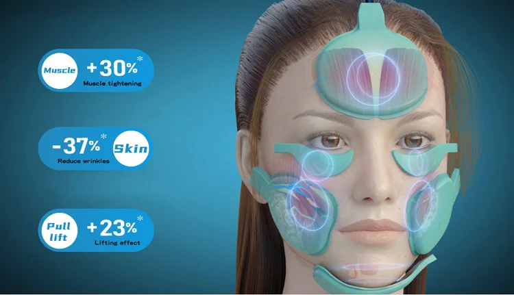 Electroestimulador Facial, masaje de la piel, estimulación muscular, moldeador Facial, Rf, Ems, máquina de elevación