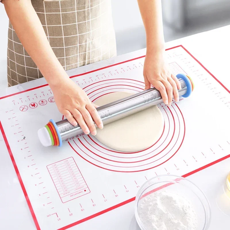 Silicone Baking Mat Rolling Kneading Pad Pastry Tools Crepes Pizza Dough Non-Stick Silicone Mat For Kitchen