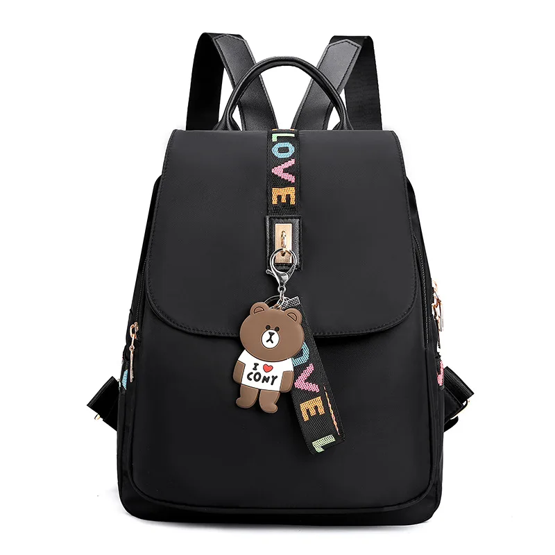 حقيبة ظهر عصرية بسيطة لعام 2025 بسعة كبيرة من قماش أكسفورد خفيفة الوزن حقيبة كتف للسفر على طراز الشارع كاجوال بلون نقي