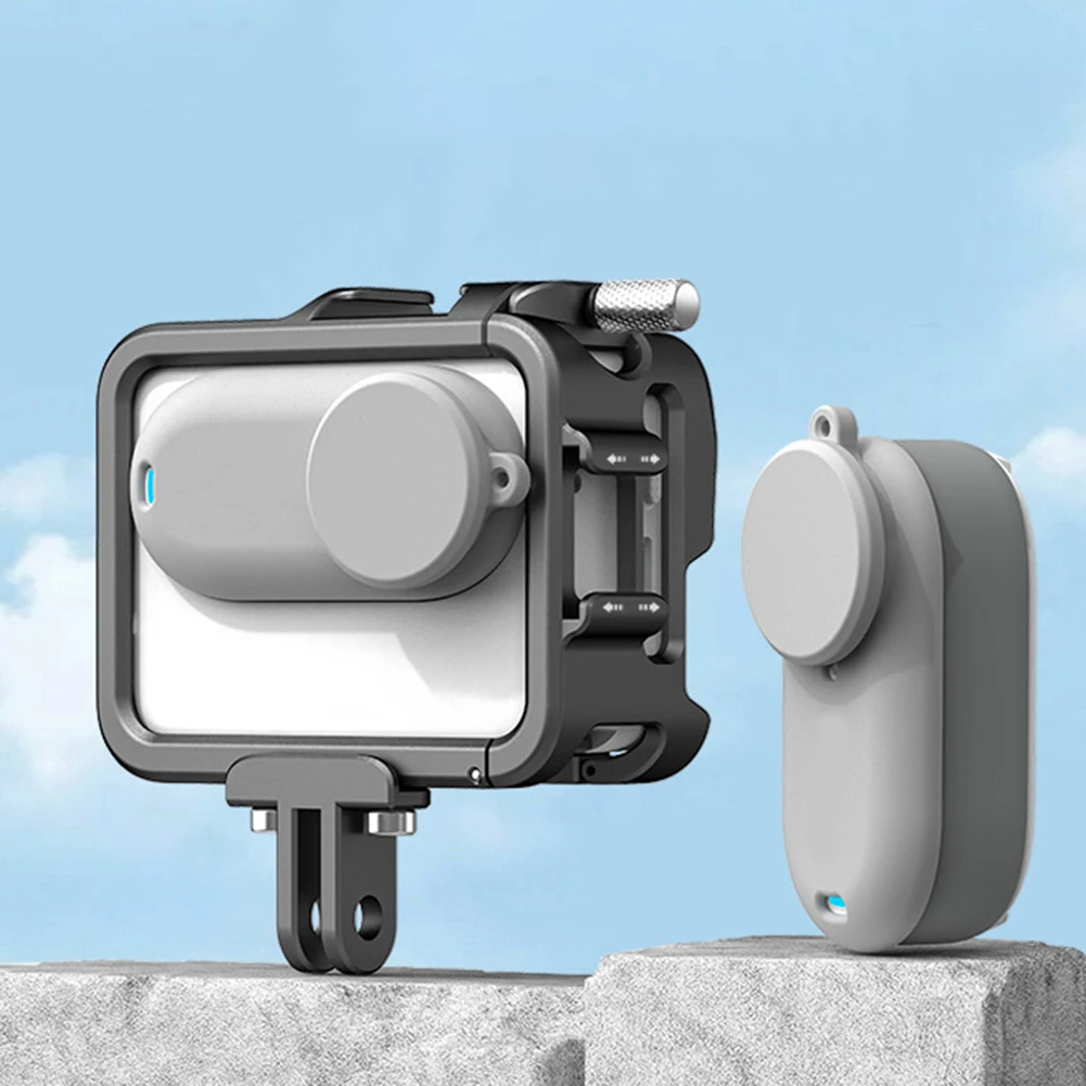 

Для Insta360 GO3 металлическая клетка для кроликов защитный чехол из алюминиевого сплава корпус для двух камер с холодным башмаком рамка для Insta360 GO 3