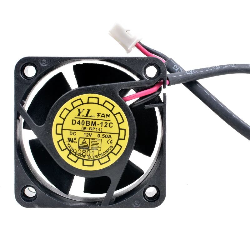 New FanY.L.FAN D40BM-12C 12V 0.5A 4CM 4020 Quiet Ball Cooling Fan CPU Radiator 40×40×20mm