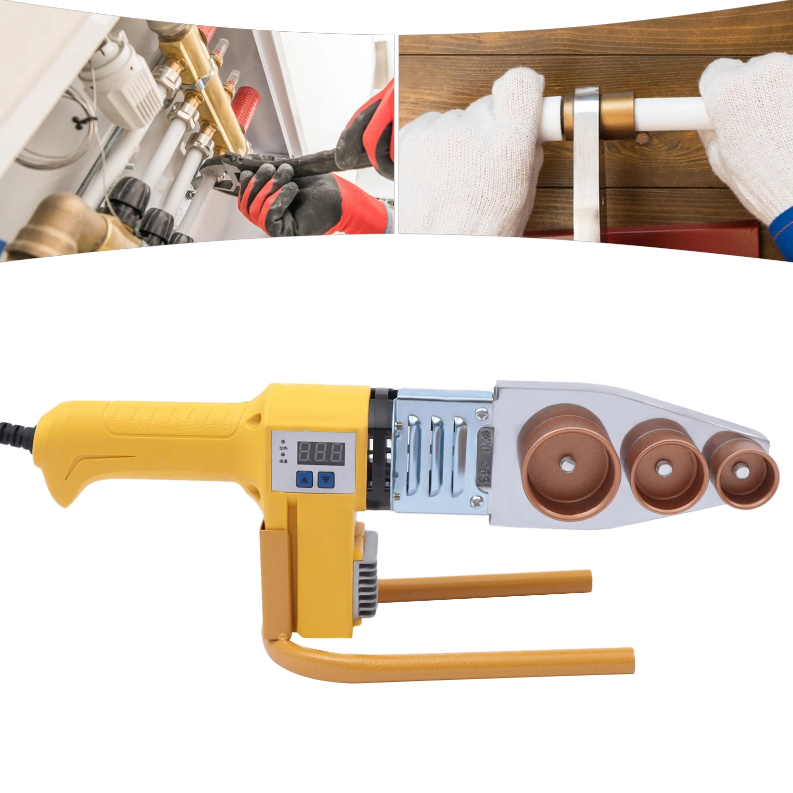 آلة لحام 1000 واط 220 فولت Pp-R انبوب ماء الساخن Melter شاشة ديجيتال فوزر درجة الحرارة قابل للتعديل ماكينة لحام البلاستك #2