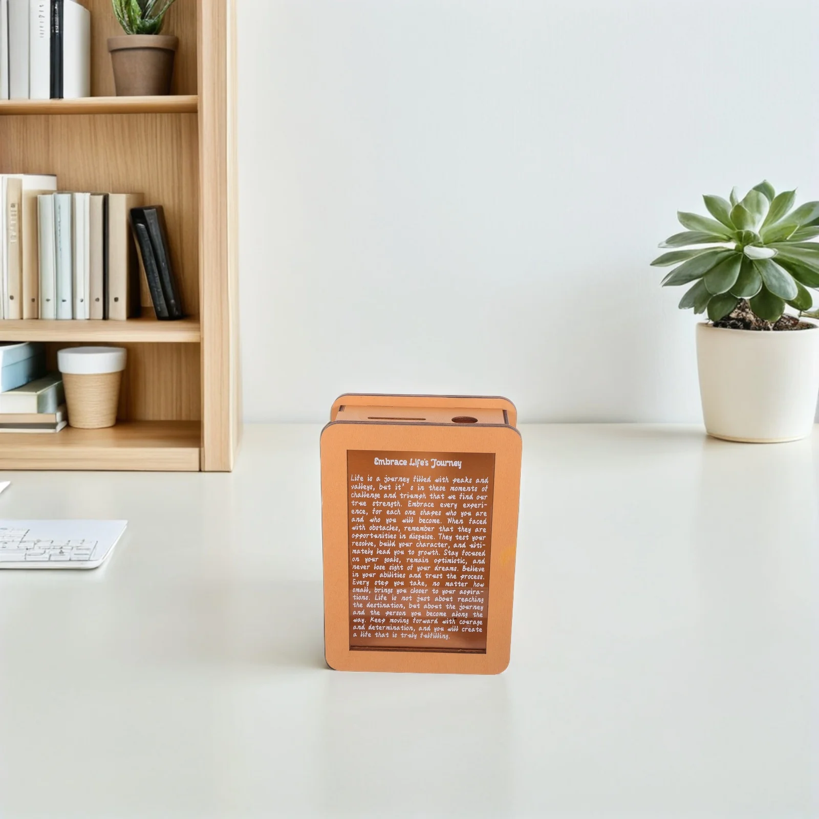 Transparent Wooden Saving Box Clear Acrylic Money Bank For Coin Storage Adults Motivational Cash Container Decorative