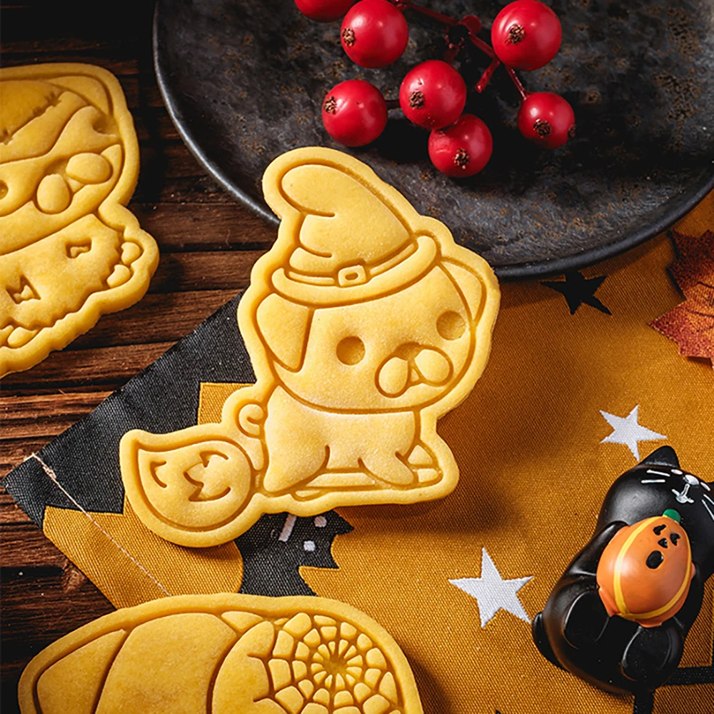 الكرتون هالوين اليقطين جرو كوكي العفن DIY Stampcookie القواطع الخبز الملحقات