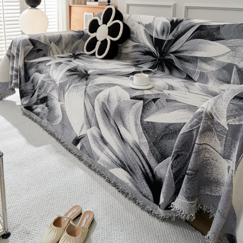 

Thicken Chenille Sofa Cover Sofa Blanket Simple Geometrical Cushion Ins Wind Sand Hair Towel Fashion Lunch Blanket Sofa Towel