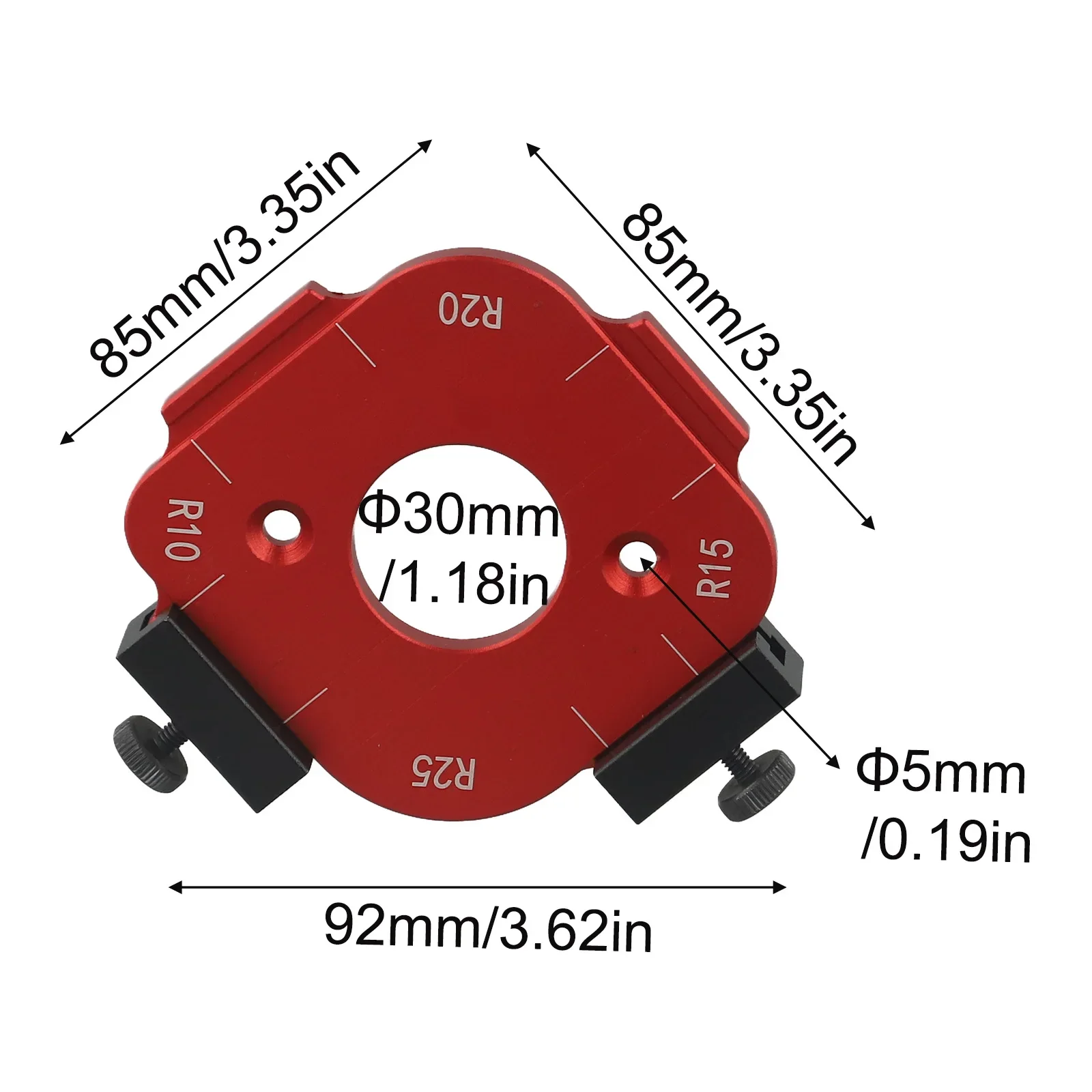 

Easy To Carry Corner Radius Routing Guide Rounded Corner Router Easy To Use Premium Alloy Material Versatile And Portable