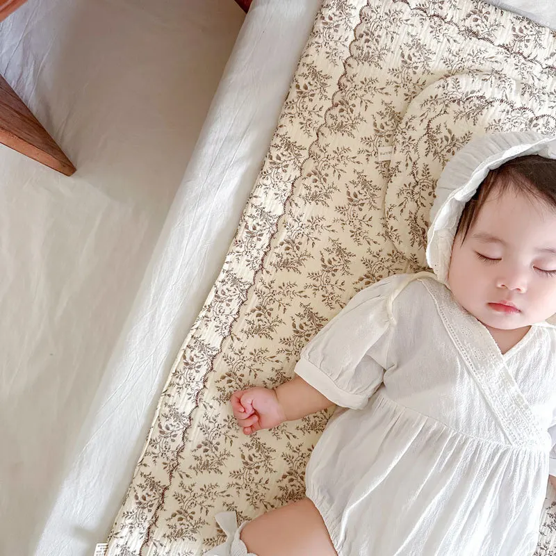 Baby Cotton Mattress Pad, Washable Cotton Mat, Four Seasons Use for Baby, Double-sided Pure Cotton Skin-friendly Crib Pad