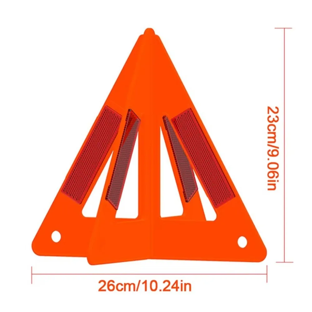Reflective Car Emergency Warning Triangle Foldable Red Cars Stop Sign Stand Portable Safety Car Breakdown Warning Sign