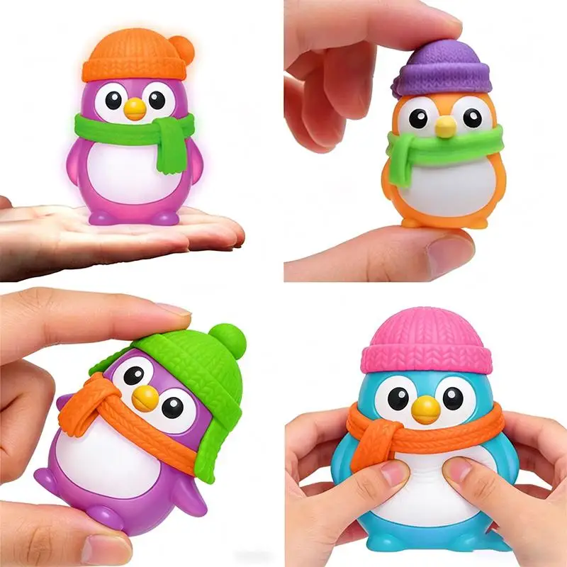 1/3Pcs Cute Penguin Fidget Toys Soft Squeeze Design For Kids Stress Relief Party Favors Small Gifts