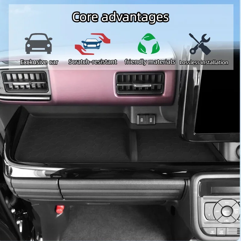 RHD Right Rudder Copilot Side Silicone Storage Pad Anti Slip Tray for Suzuki Spacia MK54S MK94S 2023-2025 Interior Accessories