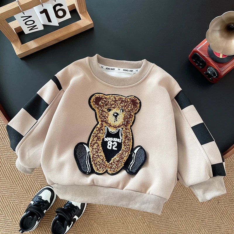 Boys Autumn Sets 2024 New Cartoon Baby Girls Clothes Suits Children\'s Sweatshirts+Sports Pants Kids Spring Casual Fashion Suit