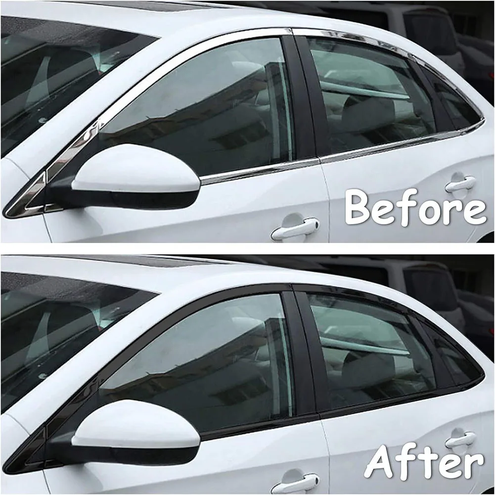 Car Vinyl Wrap Strip Tape Gloss Black Wrap Foil Kit Anti Scratch Window Door Protection Film 3/5cmX10M Car Accessories - view 6