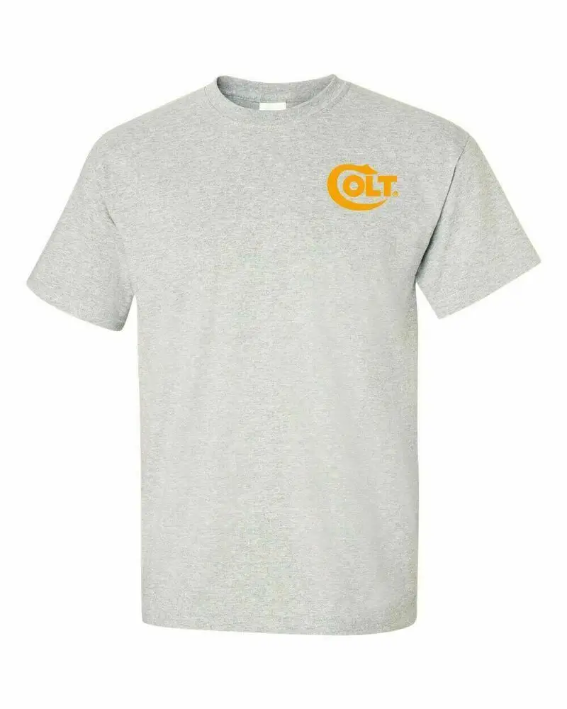 Colt Orange Chest Logo T Shirt 2nd Amendment Pro Gun Rights Rifle Pistol Tee New