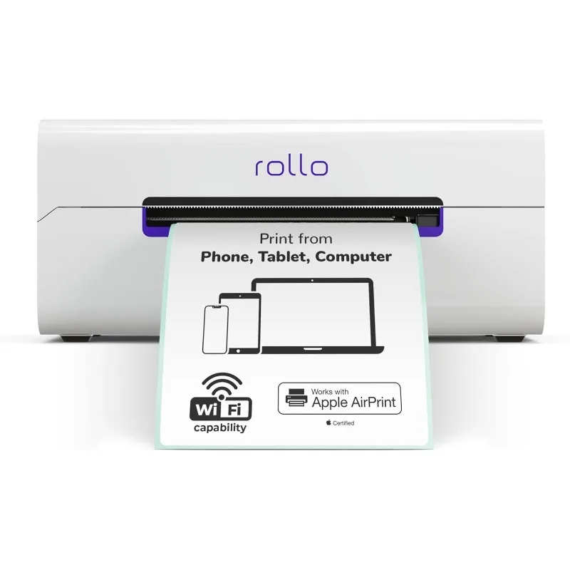 Wireless Label Printer - Wi-Fi Thermal Printer for Shipping Packages - AirPrint from iPhone, iPad, Mac - 4x6, Supports Windows