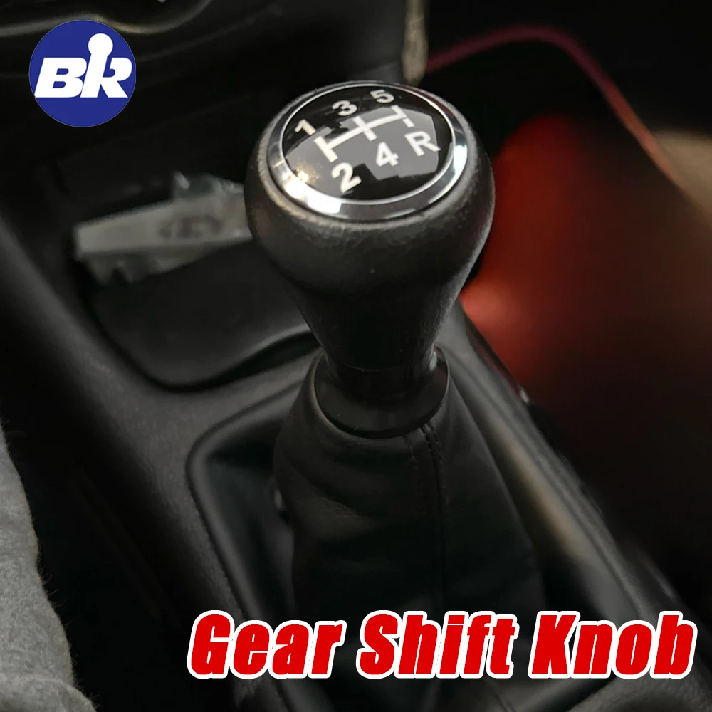 New Product Car Accessories 5 Speed Car Gear Shift Knob Shifter Lever Handball Stick Gaiter Boot Cover For Peugeot 206 406 Auto view 2