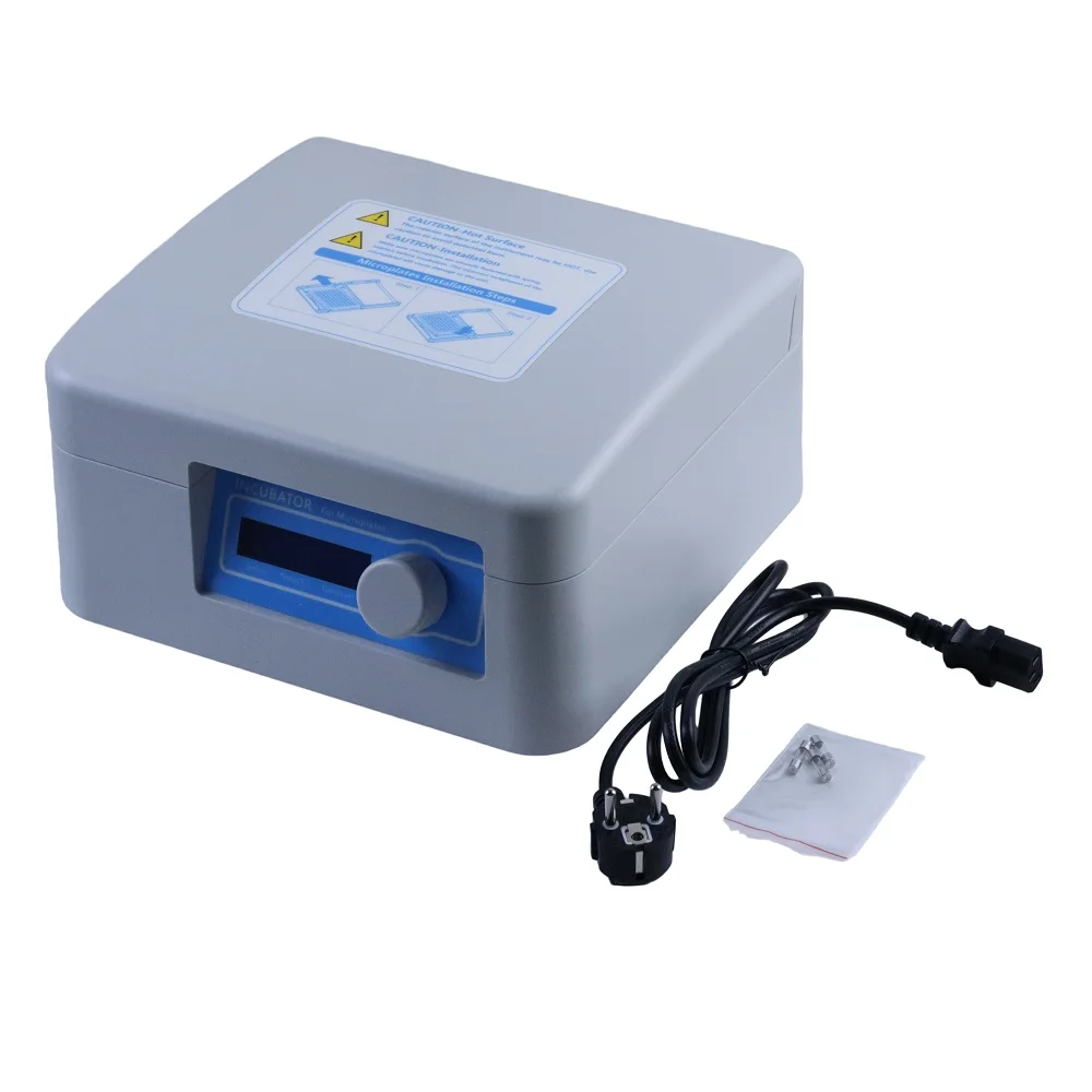 96-Well Microplate Shaker Incubator, Heated Deep Well Plate Oscillator for ELISA, Lab Thermostatic Shaker for Plates