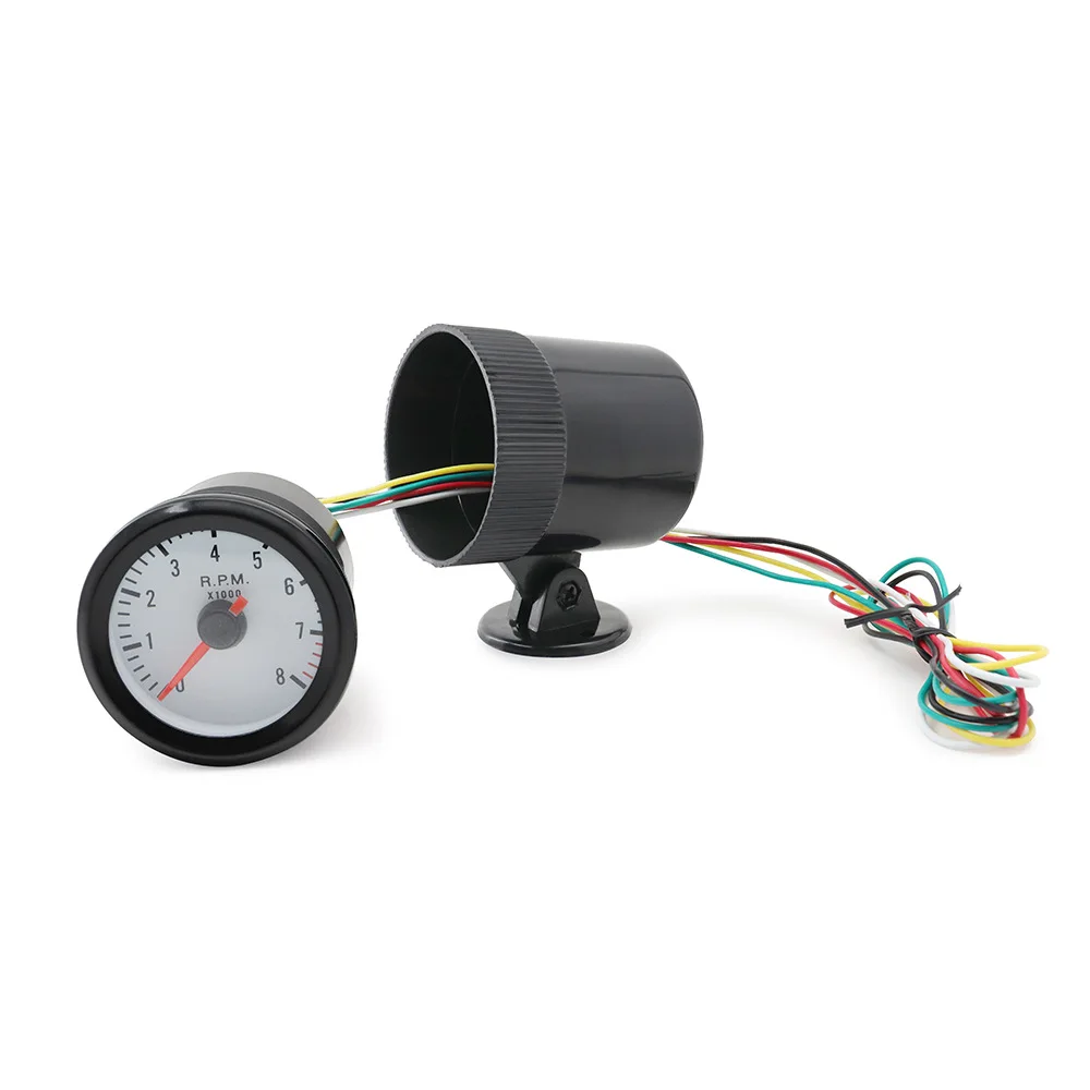 

Tach Gauge Meter 12V Car Tachometer Blue LED 0~8000RPM Digital Display Pointer Tacho Gauge Universal