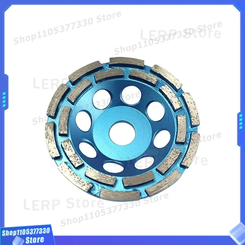 5 Inch Double Row Segmented Diamond Cup Wheel for Concrete Floor Grinding Polishing Tool Heavy Duty Abrasive Disc Grinder