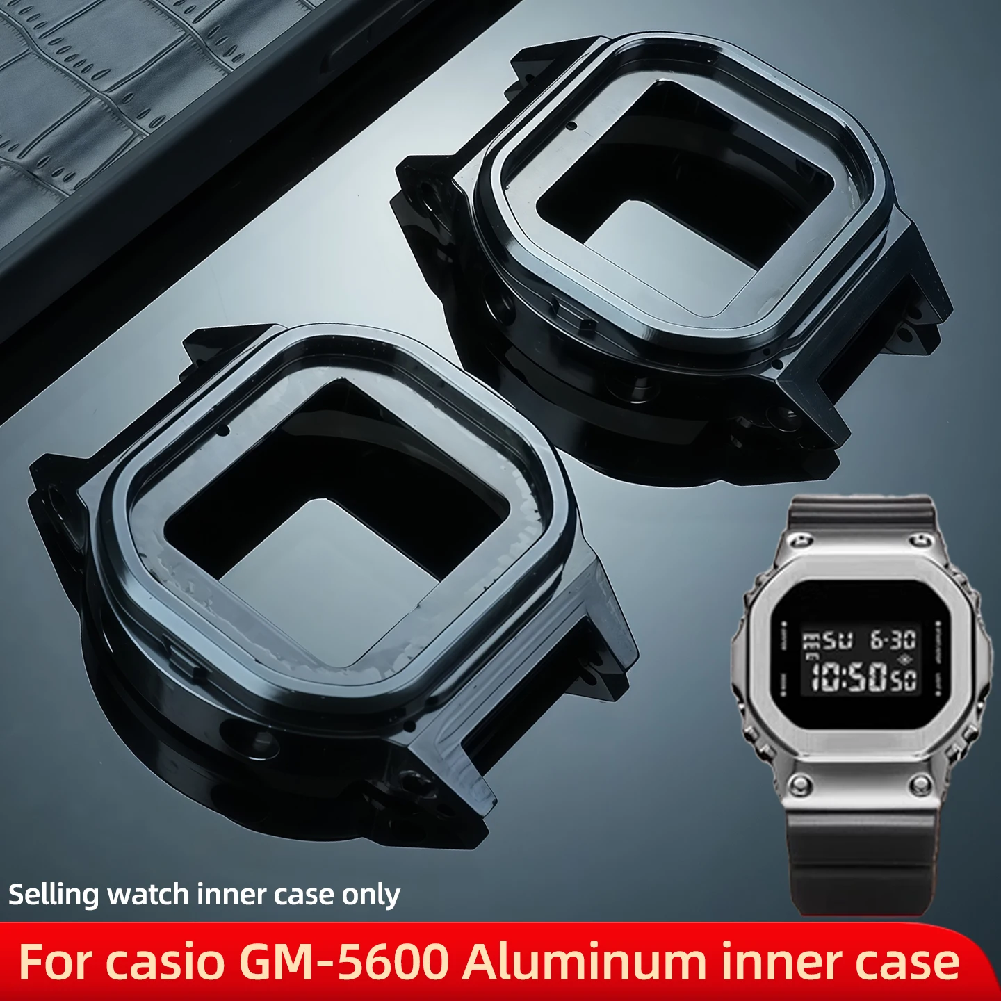 GM 5600 Watch Accessories Aluminum alloy Inner Shell For Casio Small Square 3229 GM-5600 GM5600 Movement protective case tools