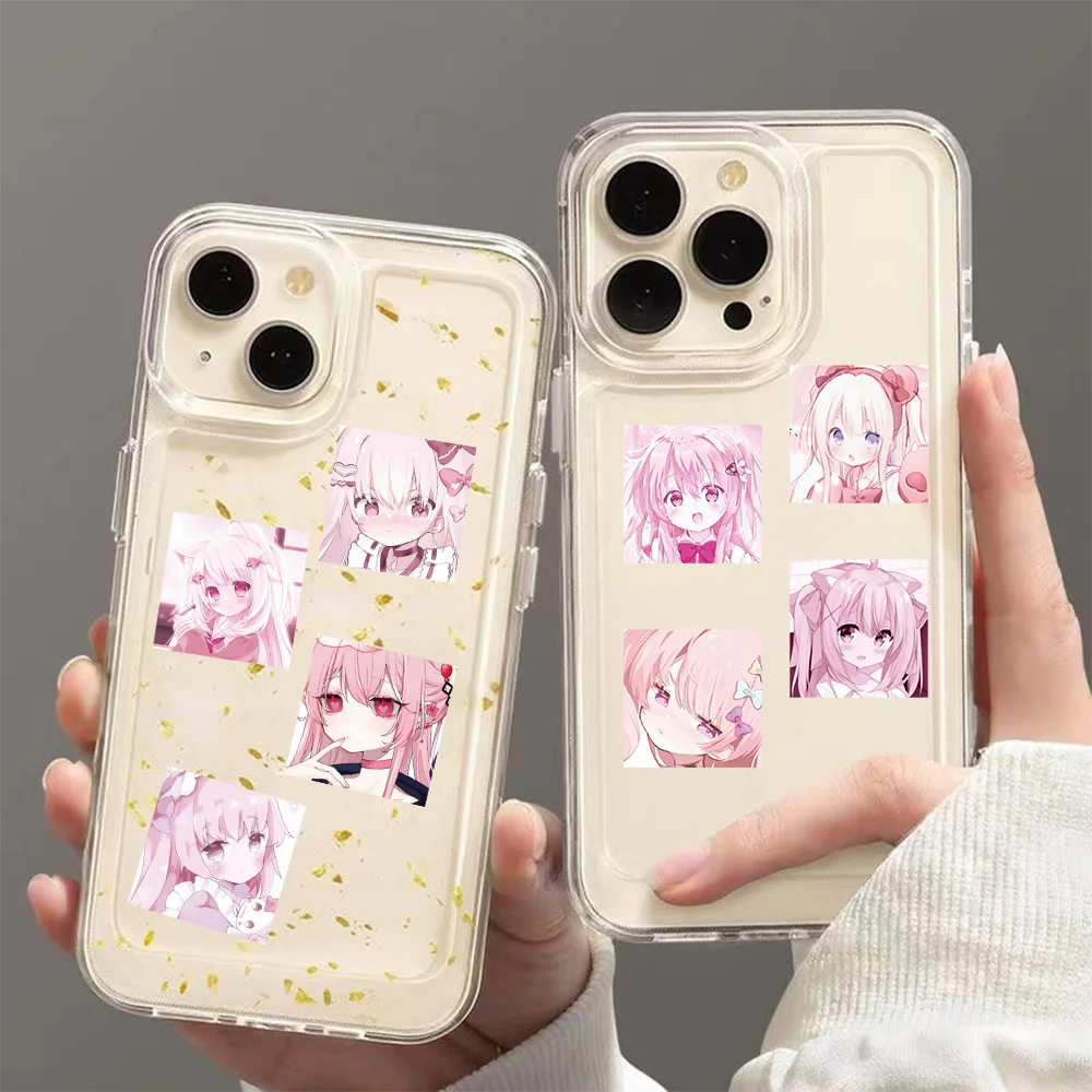 62/124 قطعة أنيمي الوردي لطيف فتاة الصورة الرمزية ملصق الهاتف المحمول كتاب صور إطار زهرية كوب ماء سجل القصاصات ملصقات صناعة يدوية