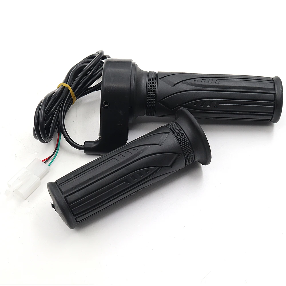 1 Pair Throttle 24V 36V 48V 60V 72V 84V 96V Accelerator Twist Gas Handle for Electric Bicycle/e-bike/Scooter/BLDC Controller