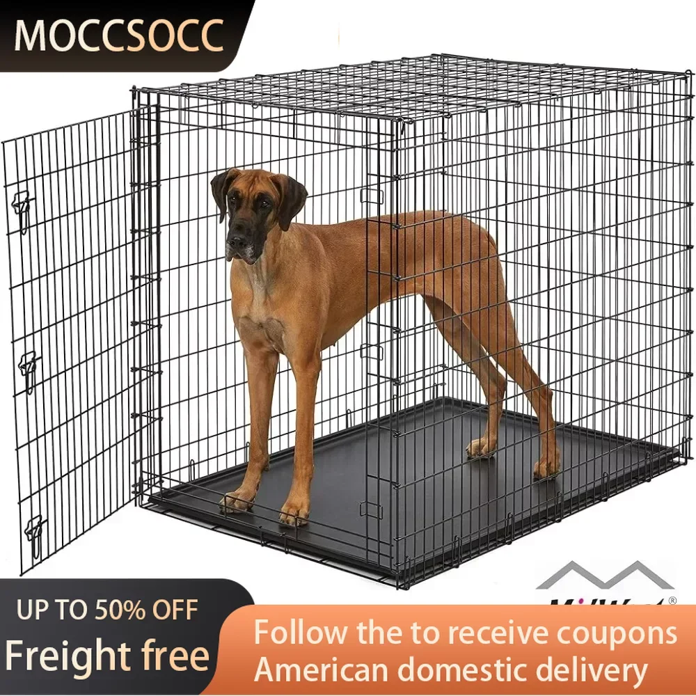 

Dog Kennel for Indoor Dogs SL54DD 'Ginormus' Single Door Dog Crate for XXL for the Largest Dogs Breeds Crates-f- Houses & Pens