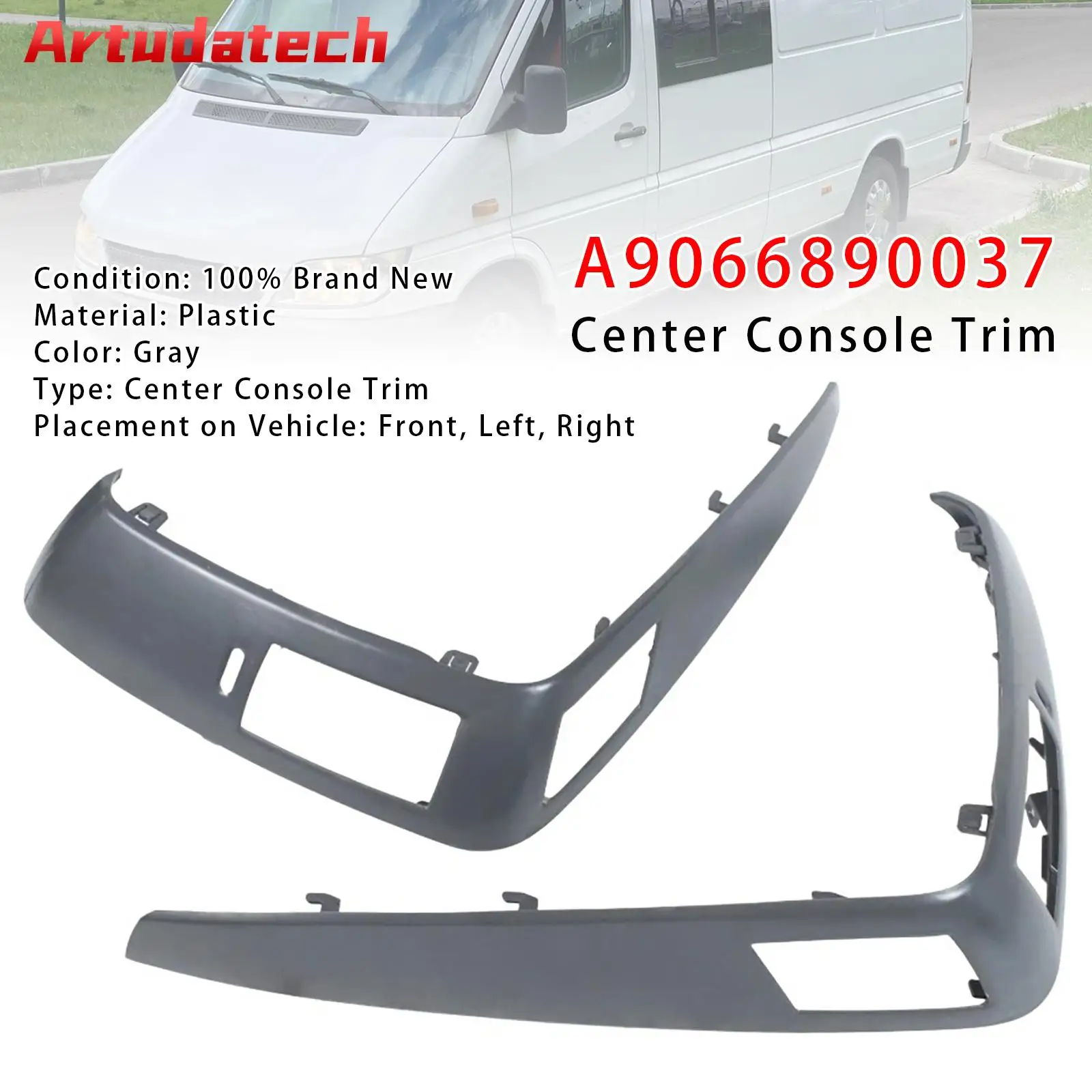 Artudatech Gray Hood Vent Grille Left+ Right For Mercedes-Benz Sprinter W906 2006-2010 2011 2012 2013 2014 2015 2016