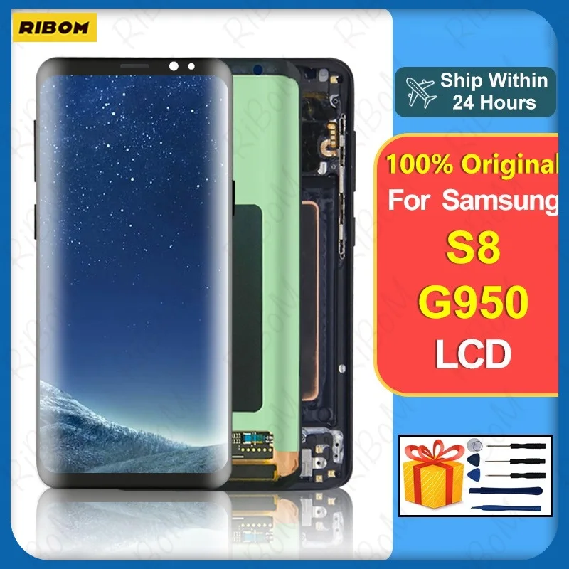 

New Super Amoled For Samsung Galaxy S8 LCD Display Touch Screen Digitizer For Samsung S8 Plus S8+ LCD G950F G955F