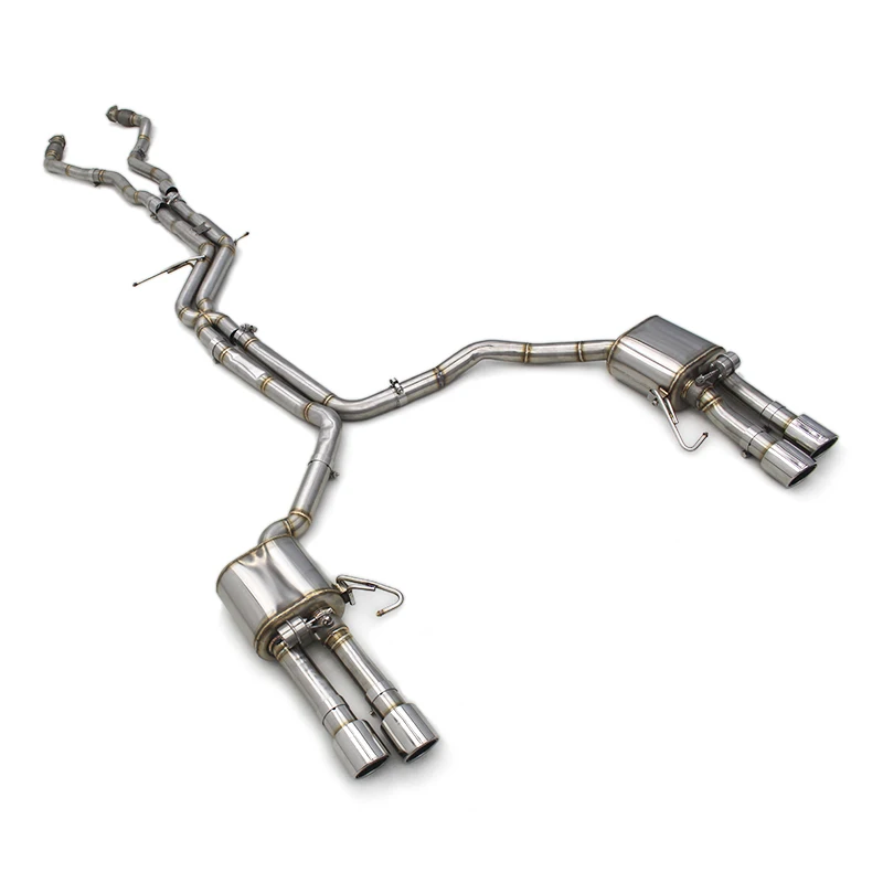 304 Stainless Steel Exhaust Pipes Catback Exhaust System For AUDI A6/A7 C7 3.0T 2019-2022 Valve Exhaust