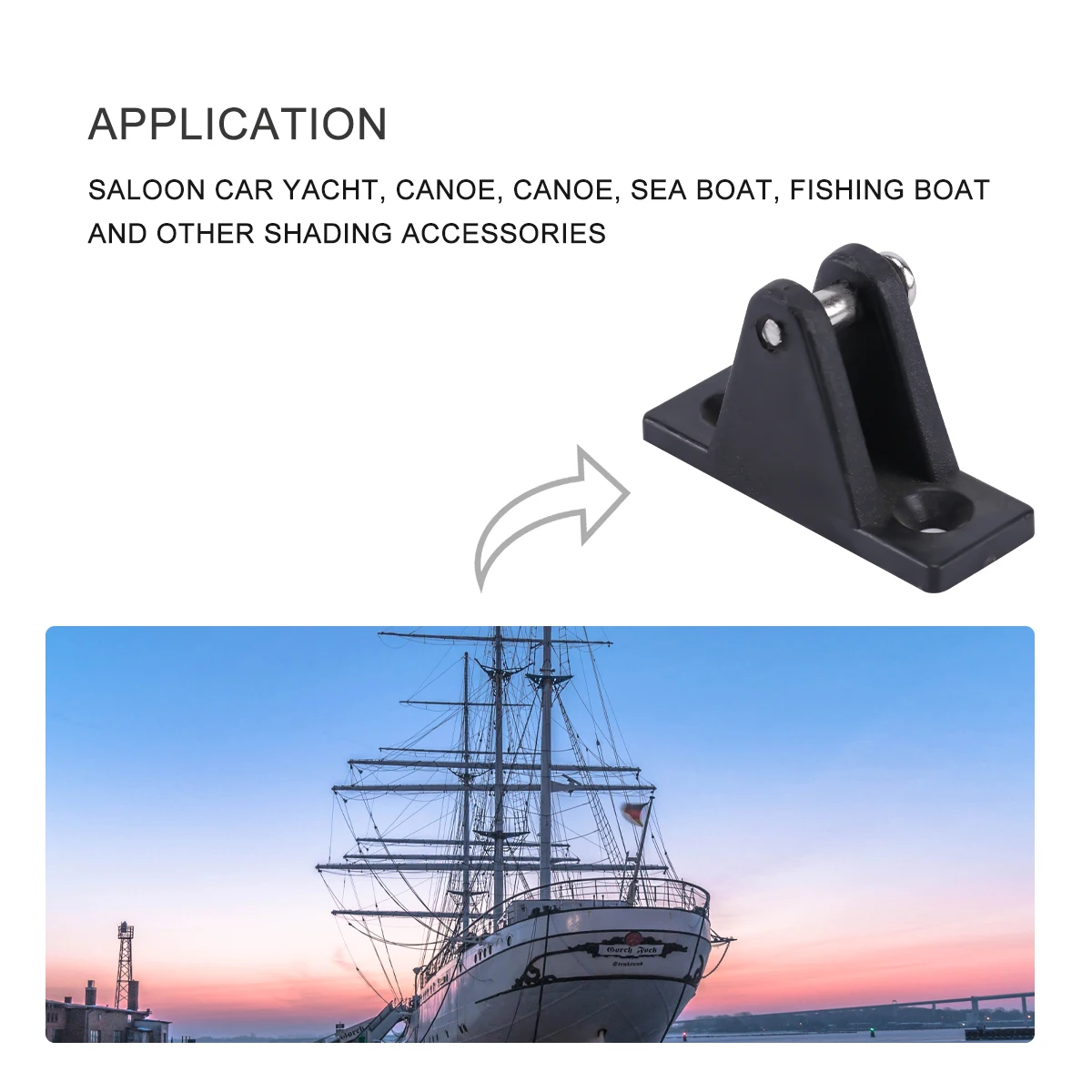 

4pcs Nylon Deck Hinge Flat Mount Boating Equipment Sunshade Accessories Durable Resistant Polished Finish