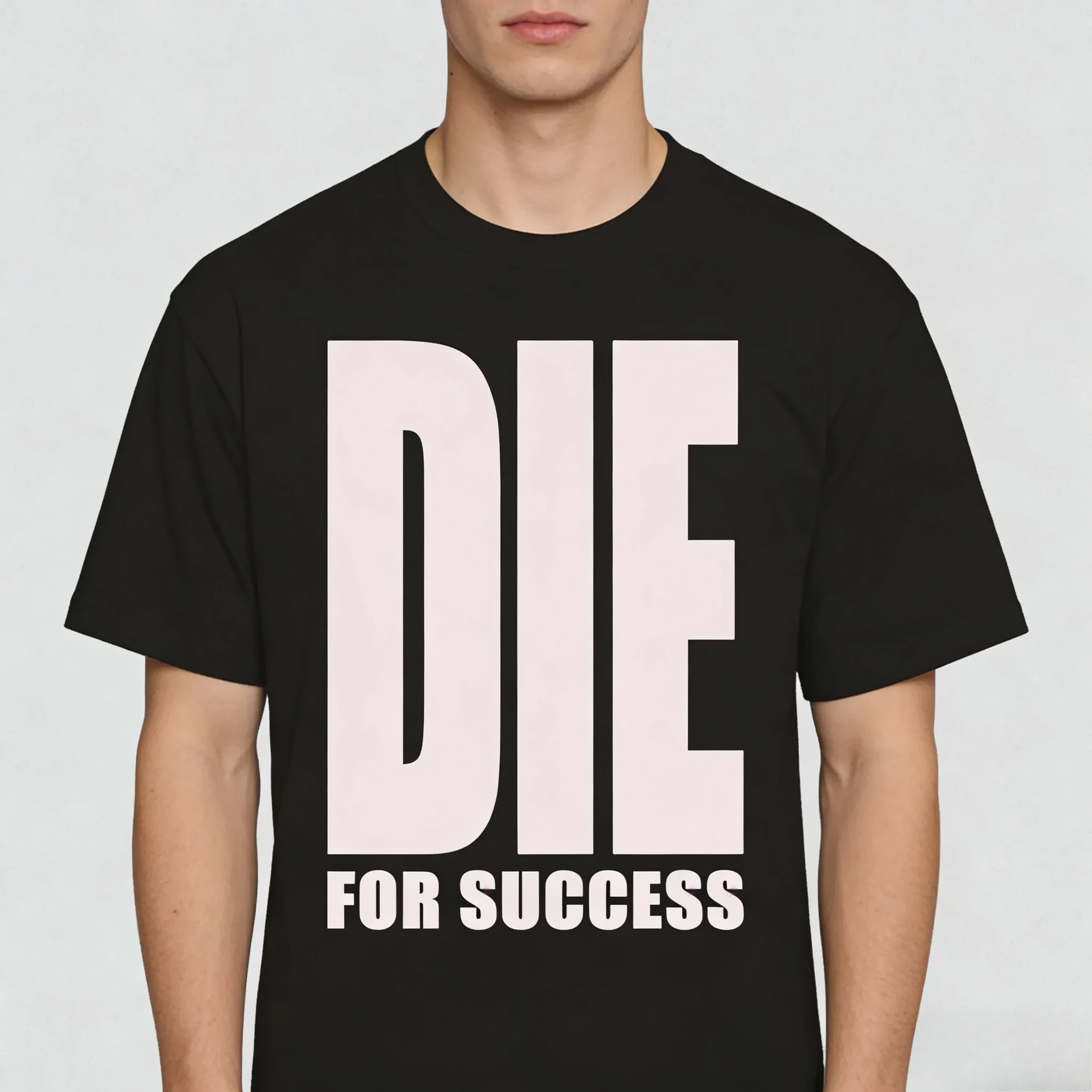 

Fashion New Y2K Harajuku Dies for Success Men's Hip Hop Street Wear O-neck Short Sleeve T-shirt Rock Gothic Retro Casual Top