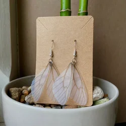 Dragonfly wing earrings silver plated anti tarnish cottagecore beautiful charm earrings fairy grunge gift women 2022 trending