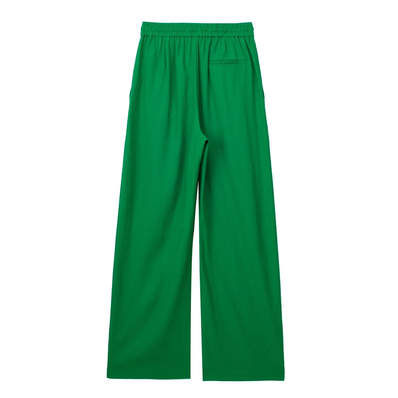 Pantalones de pierna ancha con bolsillo lateral para mujer, pantalón informal holgado de Joker, cintura elástica, estilo Retro, especial, 2024